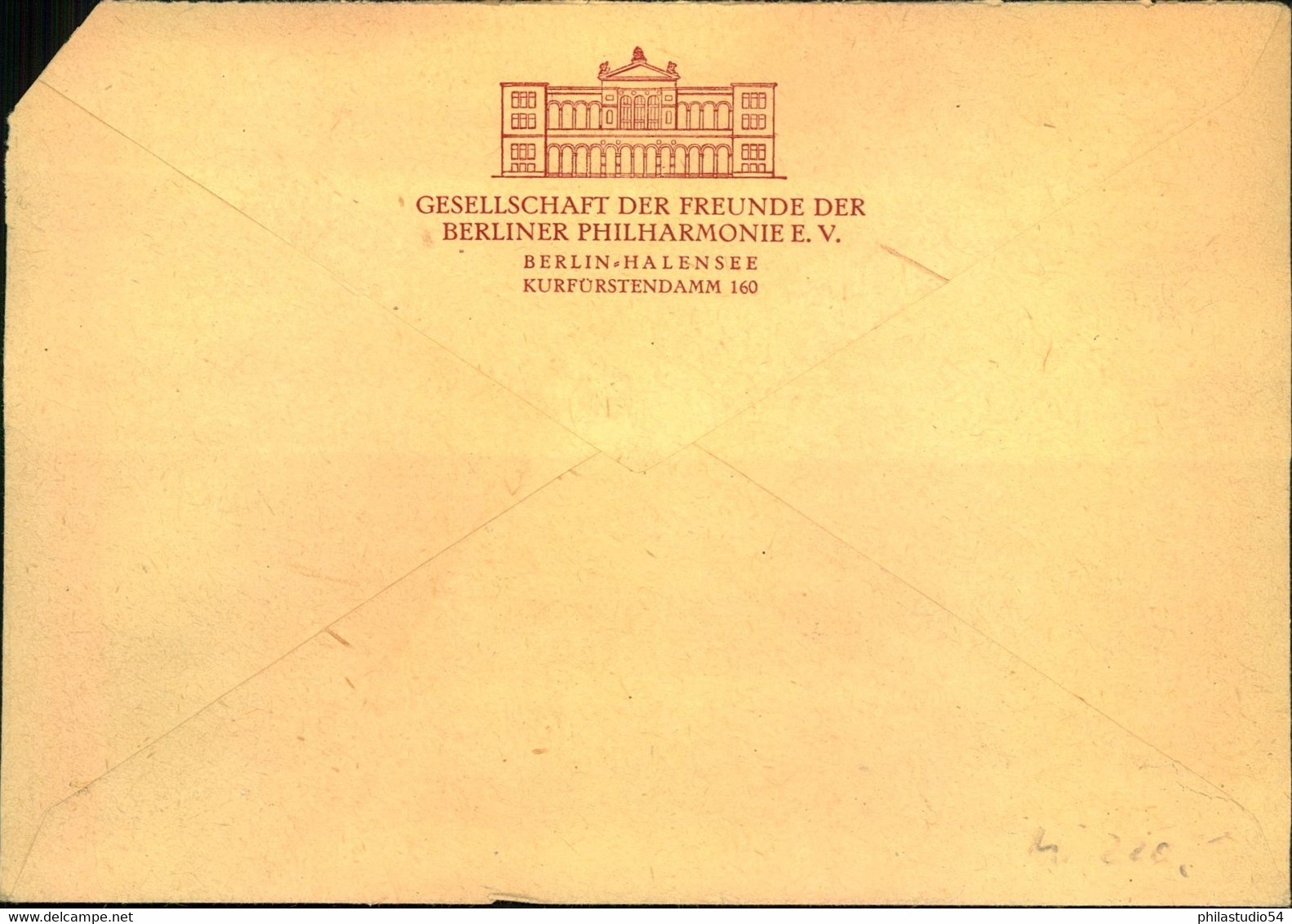 1951, 10 Pfg. PHIÖHARMOMIE Auf Ortsbrief. Absender Gesellschaft Der "Freunde Der Philharmonie" - Otros & Sin Clasificación