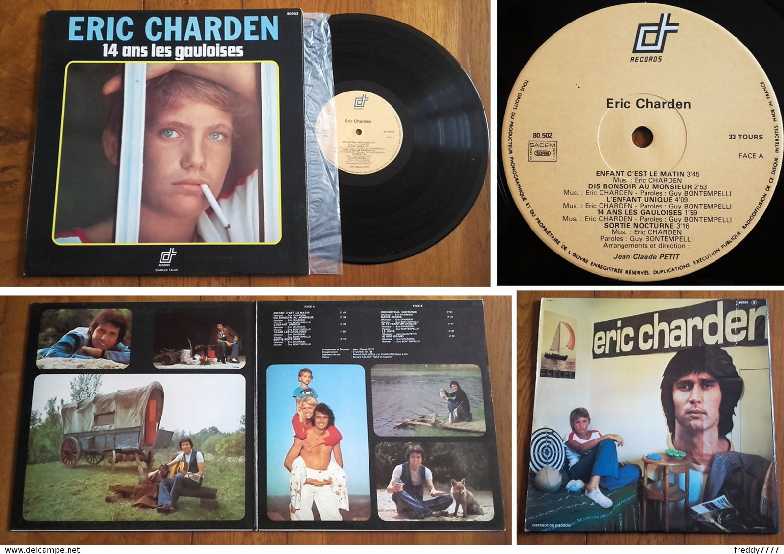 RARE French LP 33t RPM (12") ERIC CHARDEN «14 Ans Les Gauloises» (1974) - Collector's Editions
