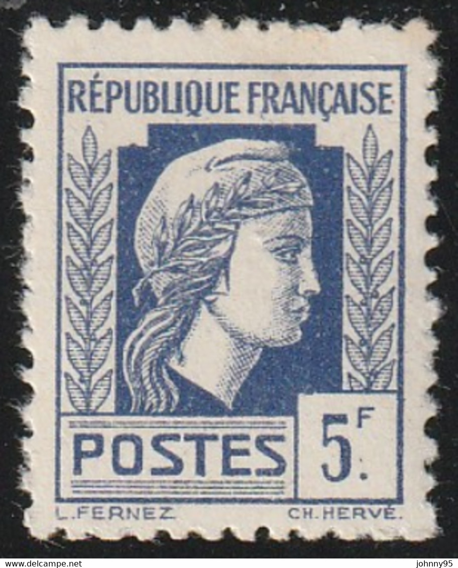 Année 1944 - N° 645 - Marianne D'Alger - 5 F Bleu-violet - Neuf - 1944 Hahn Und Marianne D'Alger