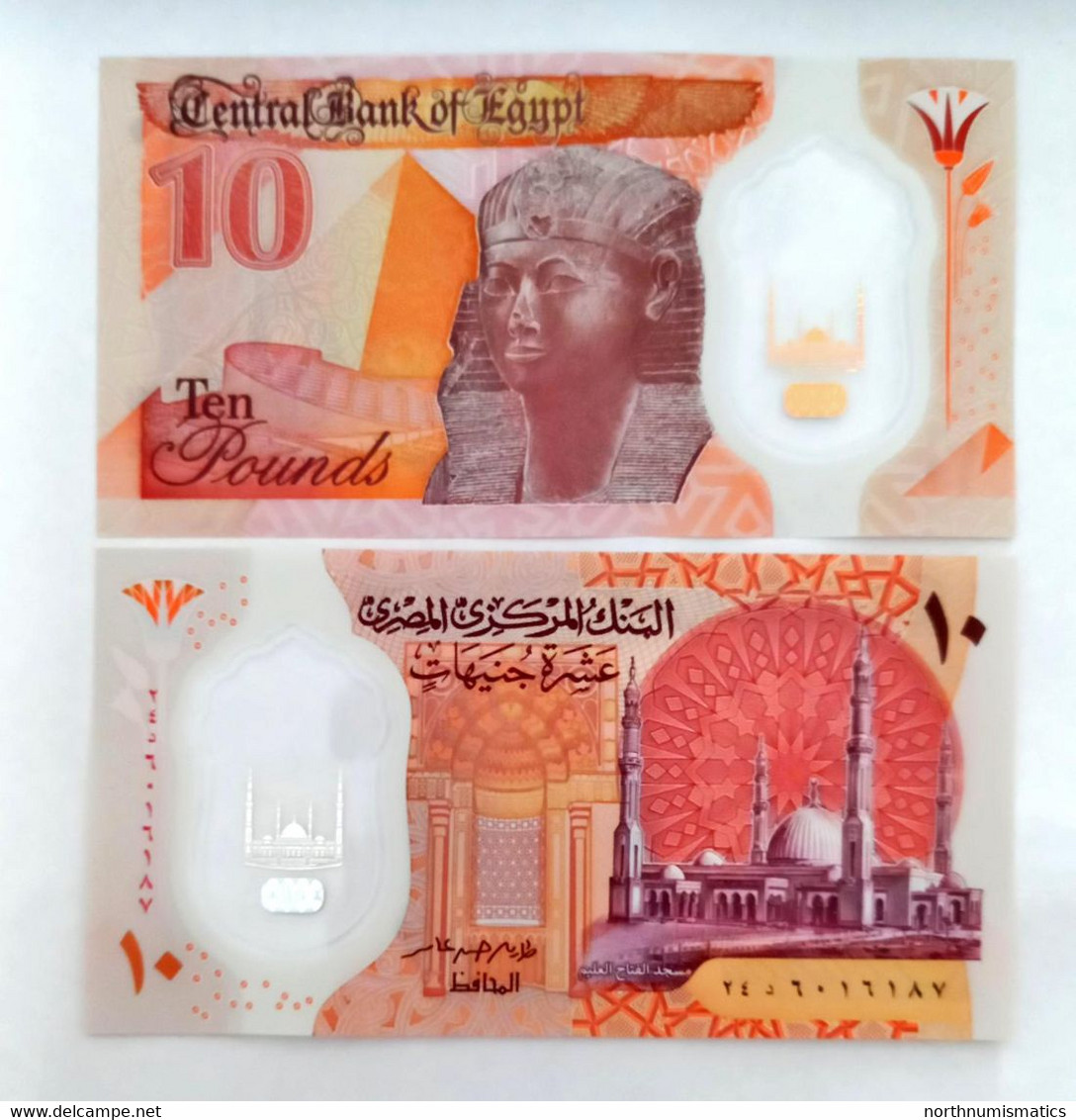 Egypt 10 Pounds New Polymer Unc - Egitto