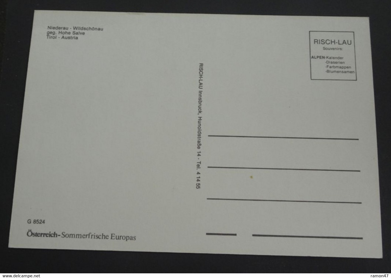 Niederau Geg. Hohe Salve - Wildschönau - Risch-Lau, Innsbruck - # G 8524 - Wildschönau