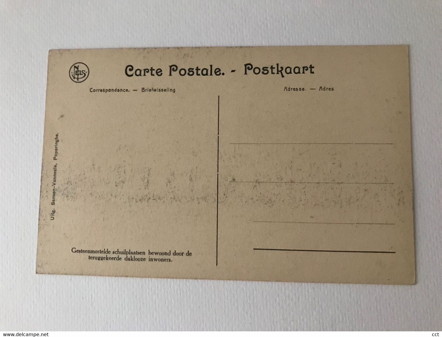 Ploegsteert  Comines  Abris Bétonnées Habités Par Des Sinistrés Revenus Du Pays  PREMIERE GUERRE MONDIALE - Komen-Waasten