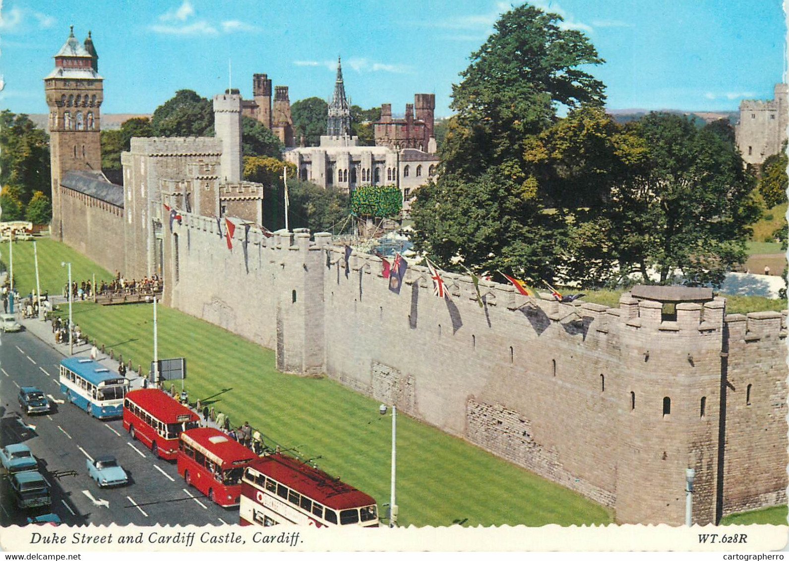 Postcard UK Wales Cardiff 1996 Castle Duke Street - Other & Unclassified