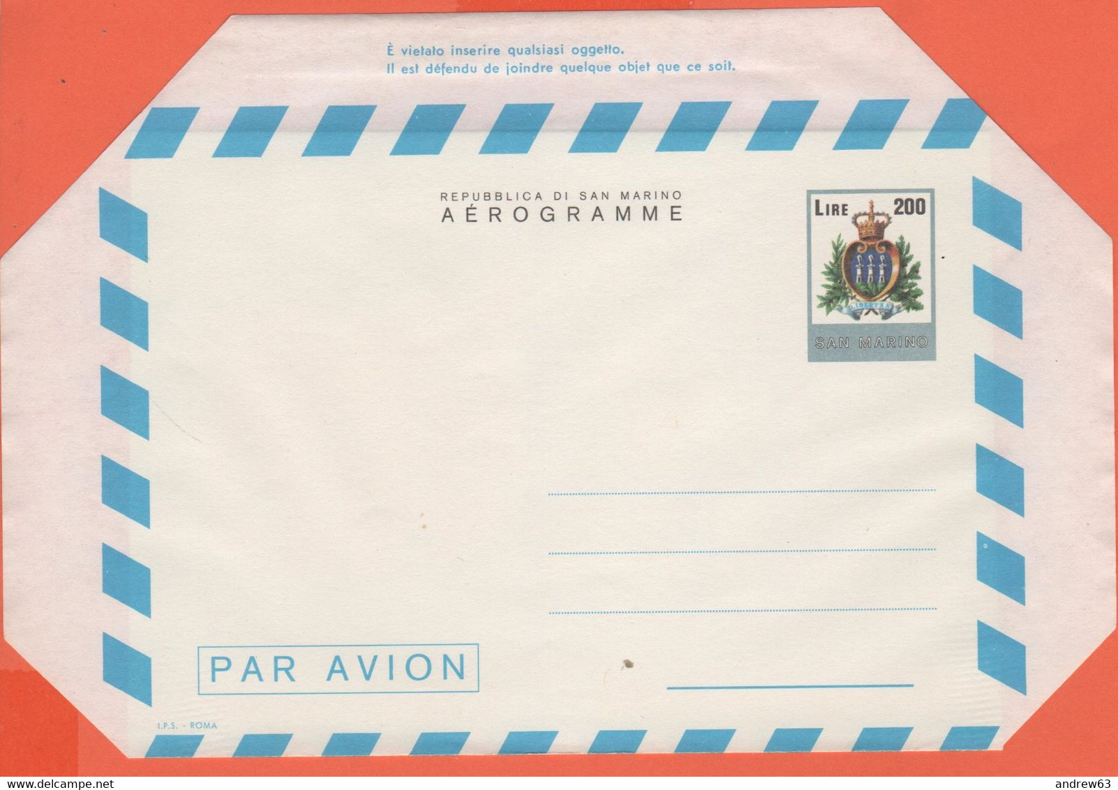 SAN MARINO - 1978 - AG10 - 200 Stemma - Aerogramma - Intero Postale - NUOVO - Entiers Postaux