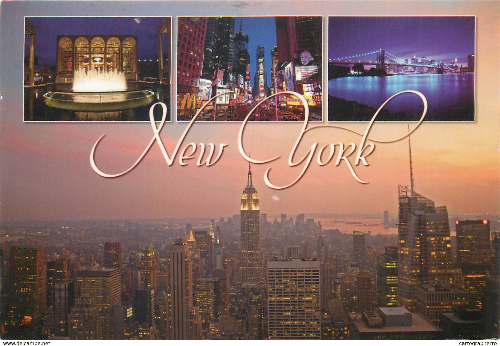 Postcard US NY New York Multi View - Panoramische Zichten, Meerdere Zichten