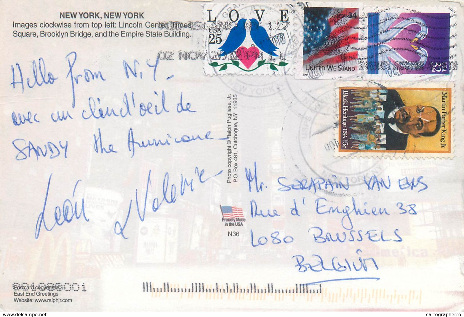 Postcard US NY New York Multi View - Viste Panoramiche, Panorama