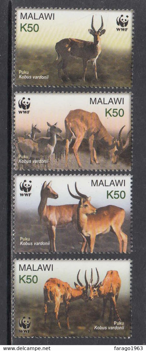 2003 Malawi WWF Puku Wildlife Complete Set Of 3 MNH - Malawi (1964-...)