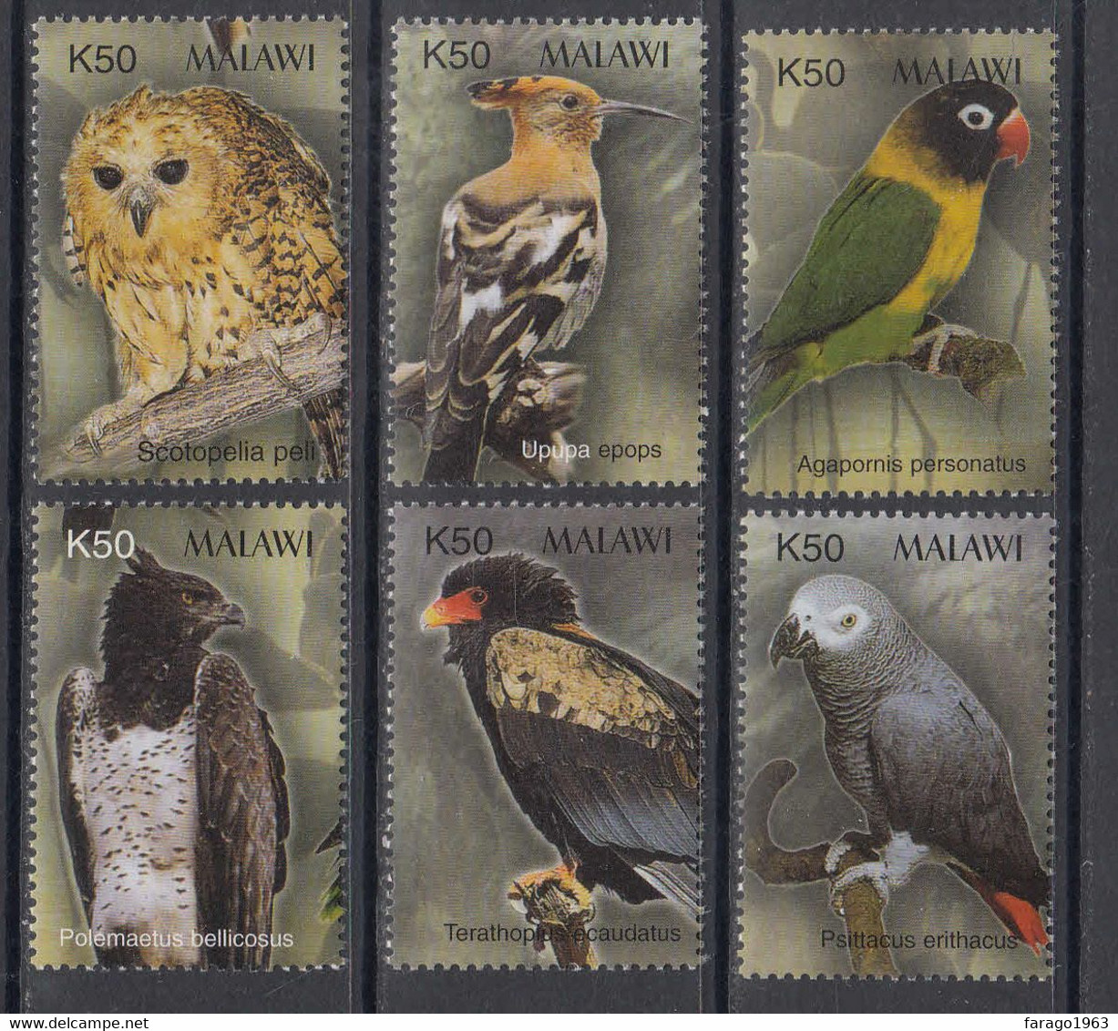 2003 Malawi Birds 6 Different MNH - Malawi (1964-...)