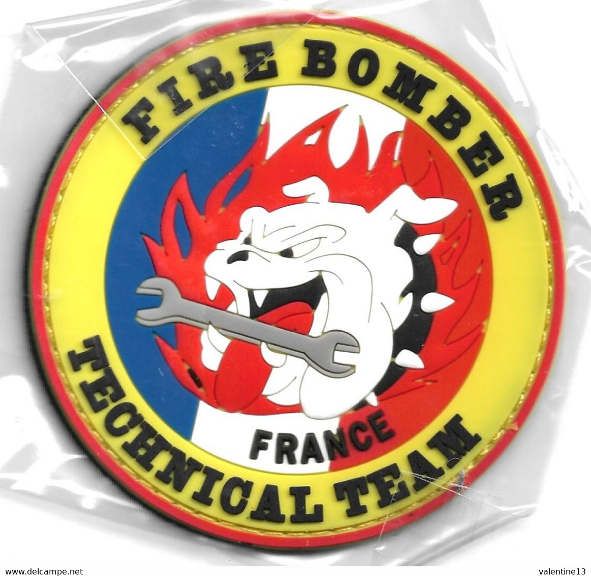 Ecusson PVC SECURITE CIVILE FIRE BOMBER TECHNICAL TEAM FRANCE - Pompiers