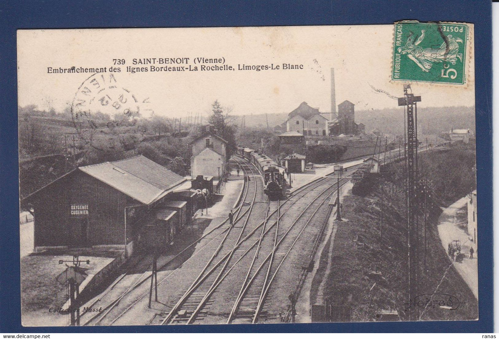 CPA [86] Vienne > Saint Benoit La Gare Station Chemin De Fer Train Circulé - Saint Benoît