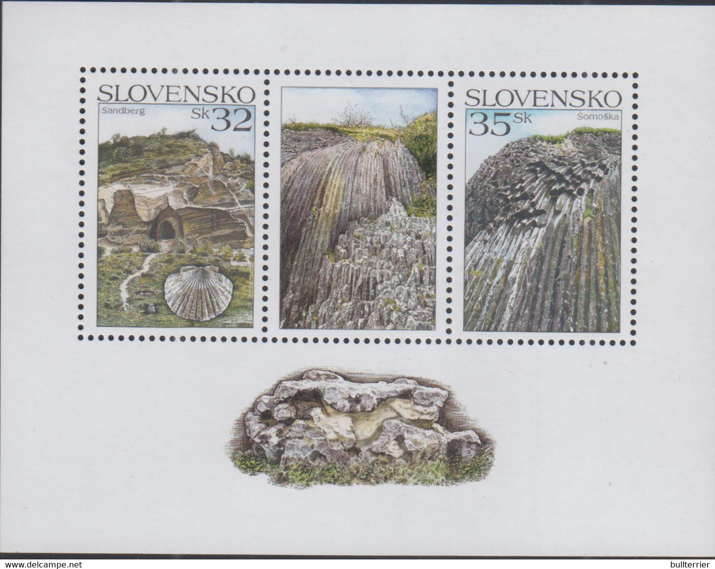 GEOLOGY - SLOVAKIA -  2006  - GEOLOGY SOUVENIR SHEET  MINT NEVER HINGED, SG CAT £16 - Andere & Zonder Classificatie