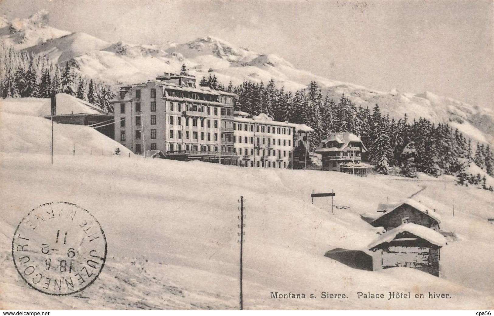 MONTANA S. Sierre - Palace Hôtel En Hiver - 1910 - VENTE DIRECTE X - Sierre