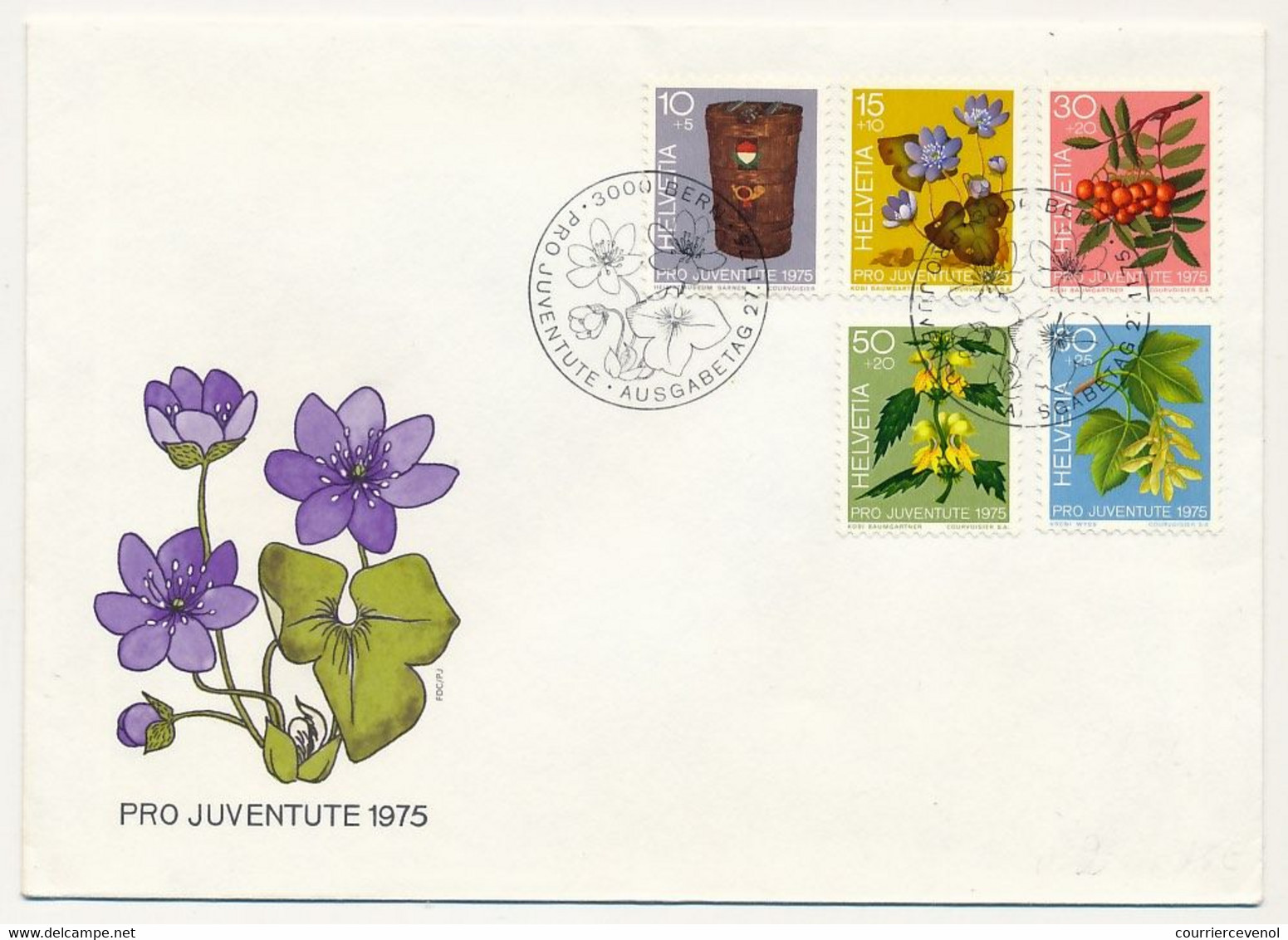 SUISSE - Env. FDC - Série Pro Juventute 1975 - BERN - 27/11/1975 - FDC