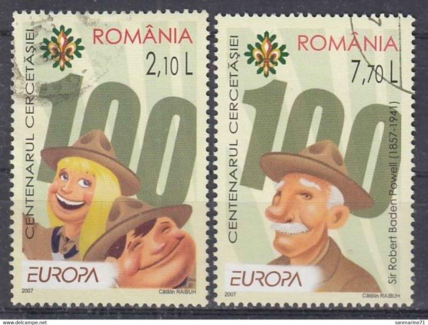 ROMANIA 6190-6191,used,falc Hinged - Oblitérés