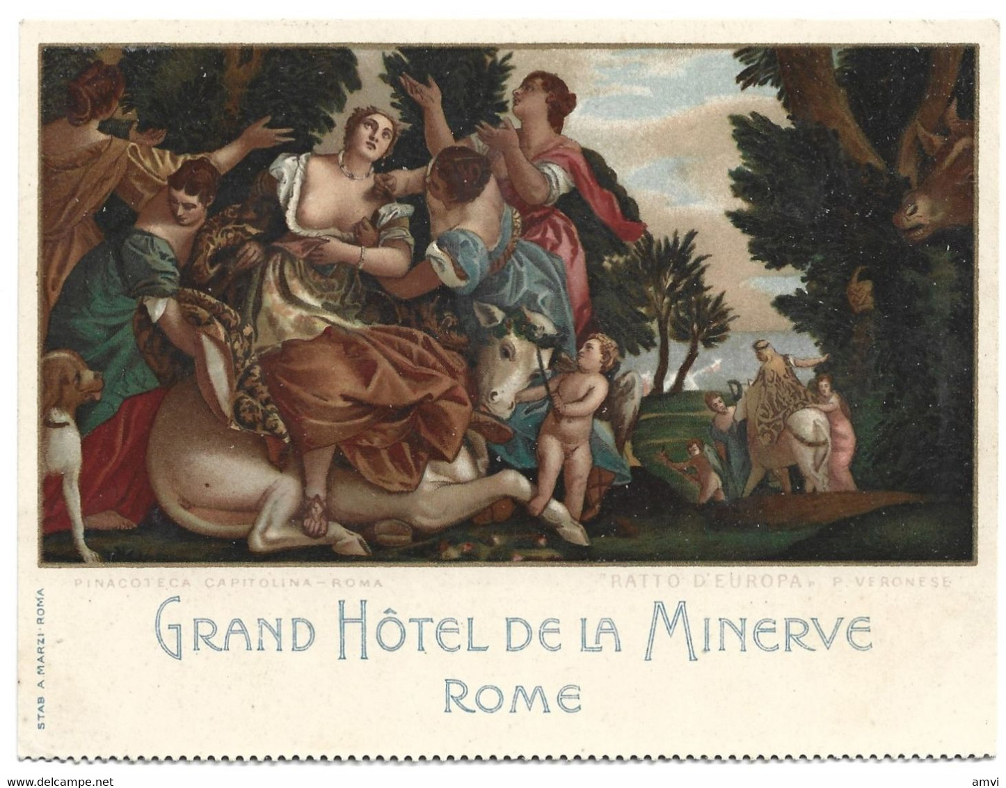 22-11-3366 Grand Hotel De La Minerve Rome - Visitekaartjes