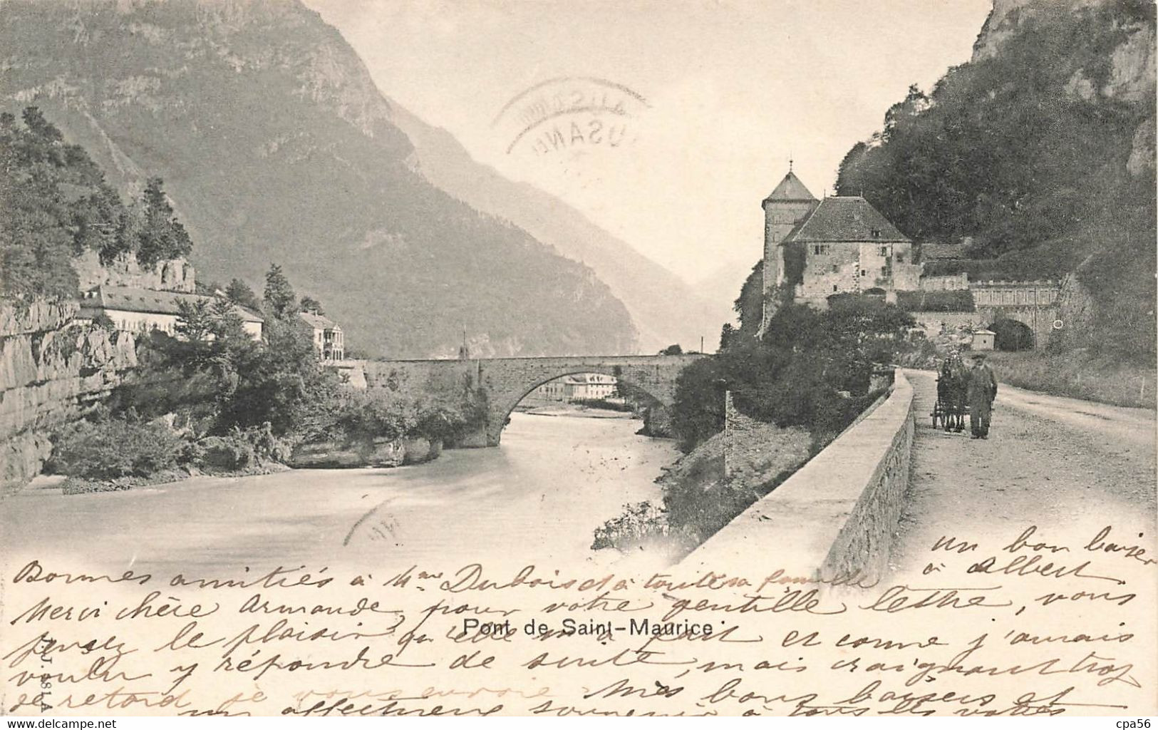 PONT De SAINT-MAURICE - Valais - Carte Précurseur 1902 - VENTE DIRECTE X - Saint-Maurice