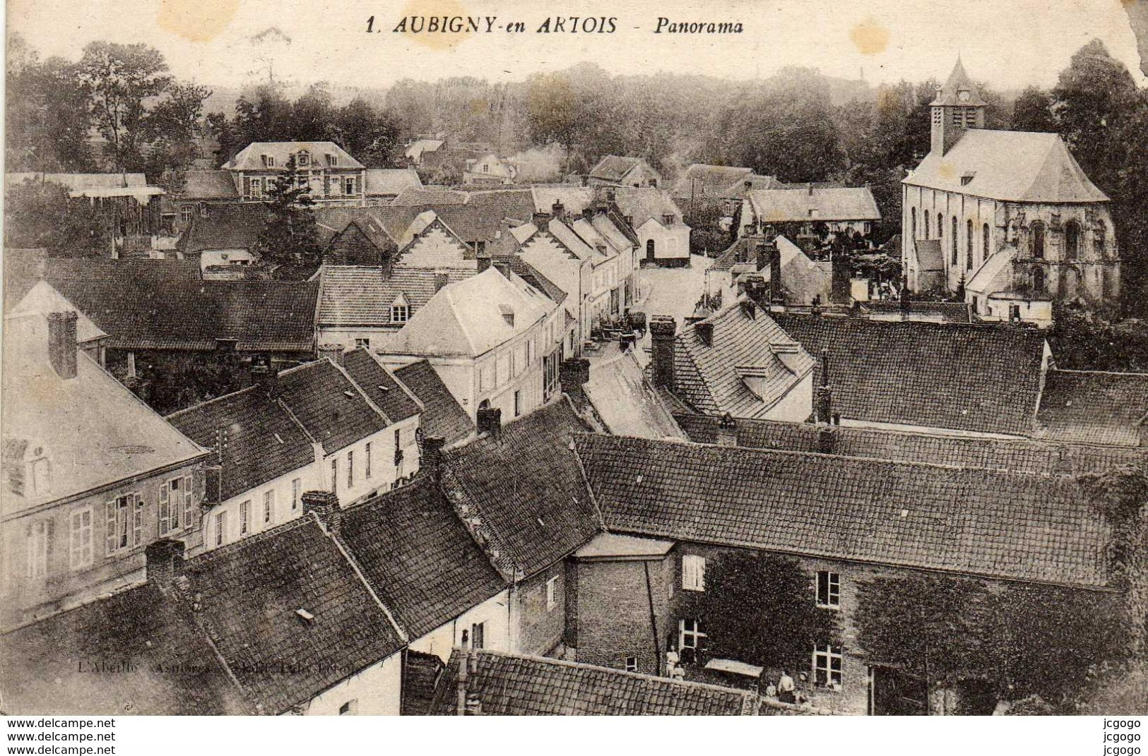 AUBIGNY-en-ARTOIS  Panorama.  2 Scans - Aubigny En Artois