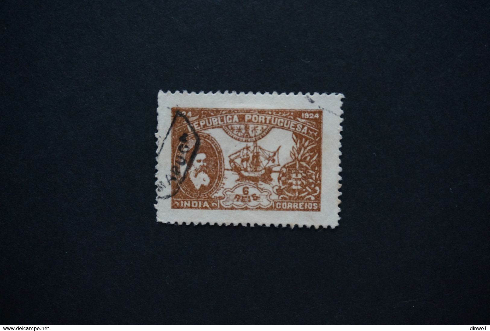 (T1) Portuguese India - 1925 Vasco Da Gama 6 R -  Af. 323 (Used) - Portuguese India