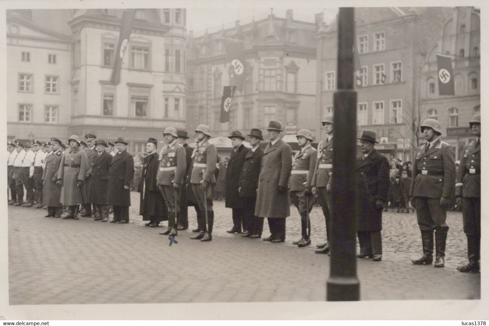 ALLEMAGNE / PERIODE NAZI / 3 EME REICH  / RARE ET TRES BELLE CARTE PHOTO CEREMONIE SS / SITUEE - Betogingen