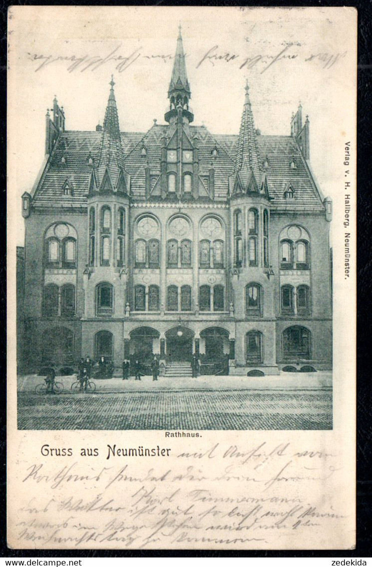 G0463 - Neumünster Gruß Aus - Rathaus - H. Hallberg - Neumünster