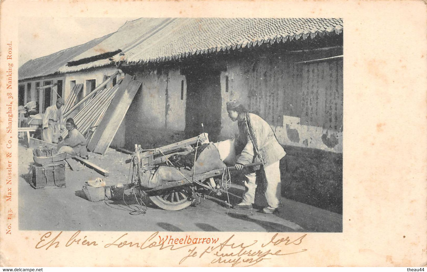 ¤¤   -   CHINE  -  Wheelbarrow   -   Chinois Avec Une Brouette    -  ¤¤ - Chine