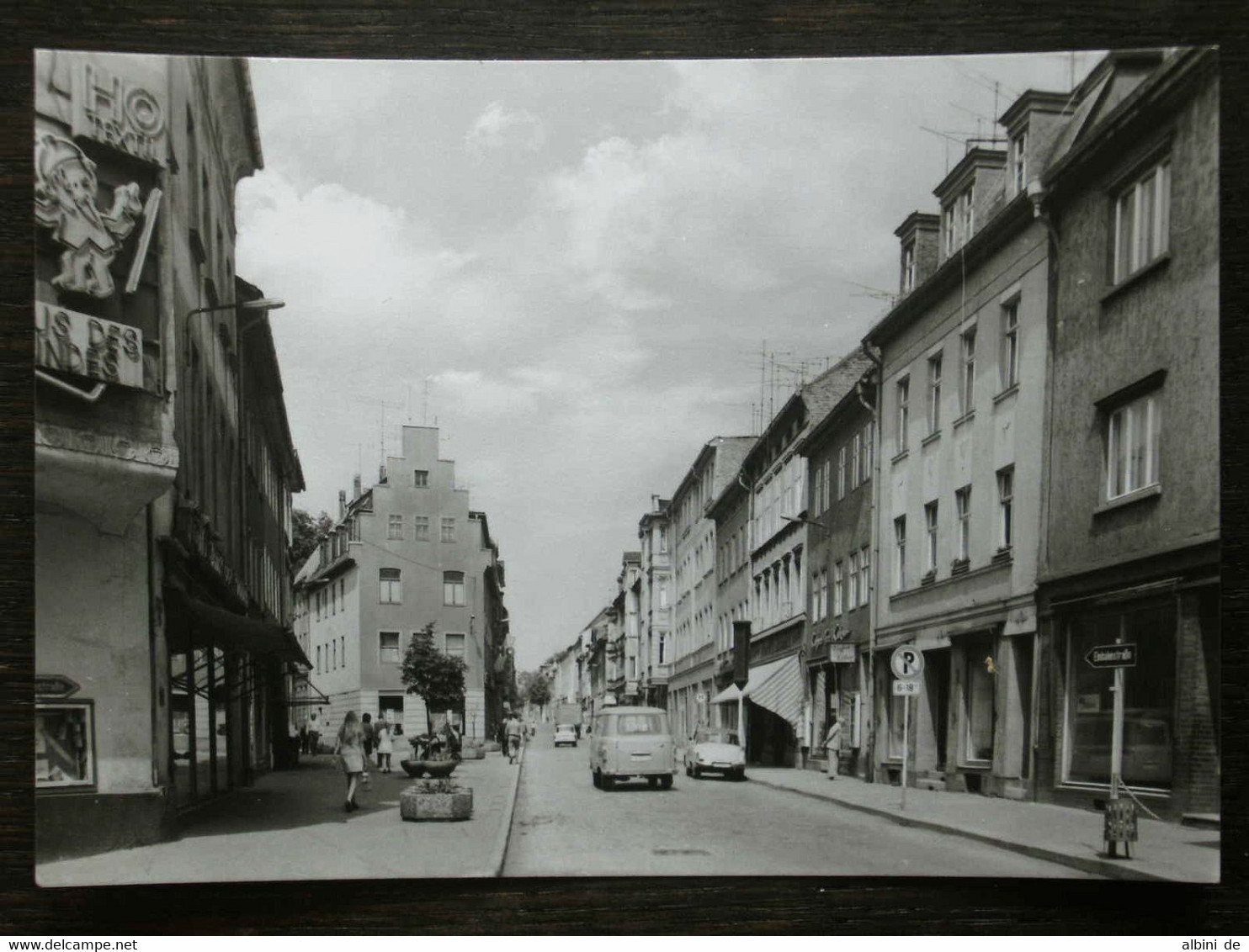 AK APOLDA - Bahnhofstraße, Geschäfte, HO-Textil - 1974 - Apolda