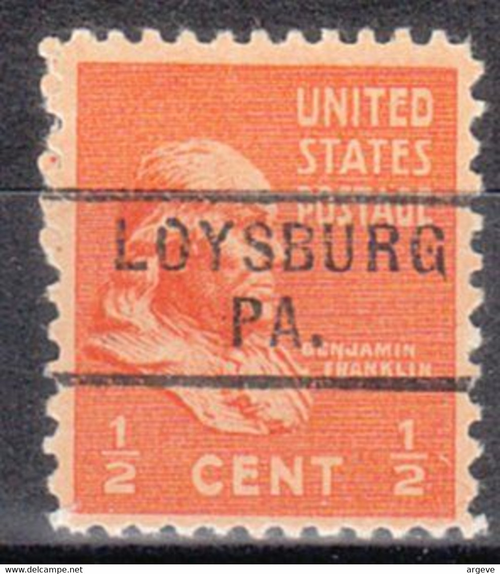 USA Precancel Vorausentwertungen Preo Locals Pennsylvania, Loysburg 729 - Precancels