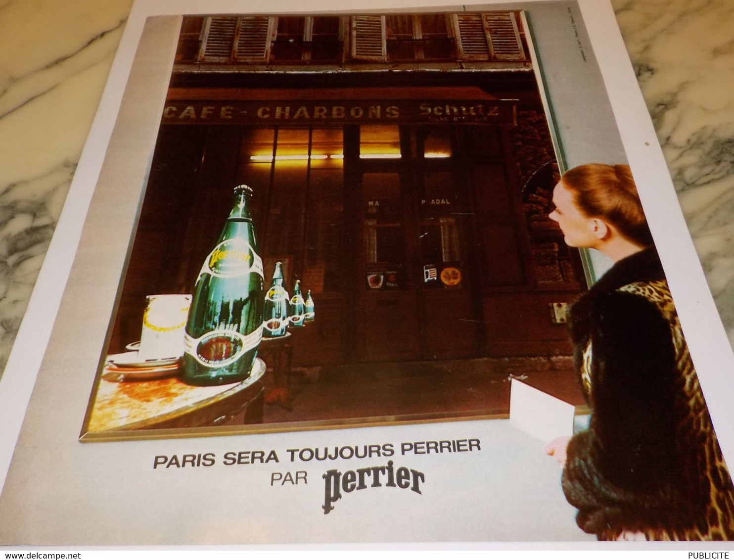 ANCIENNE PUBLICITE PARIS SERA TOUJOURS  PERRIER 1974 - Perrier