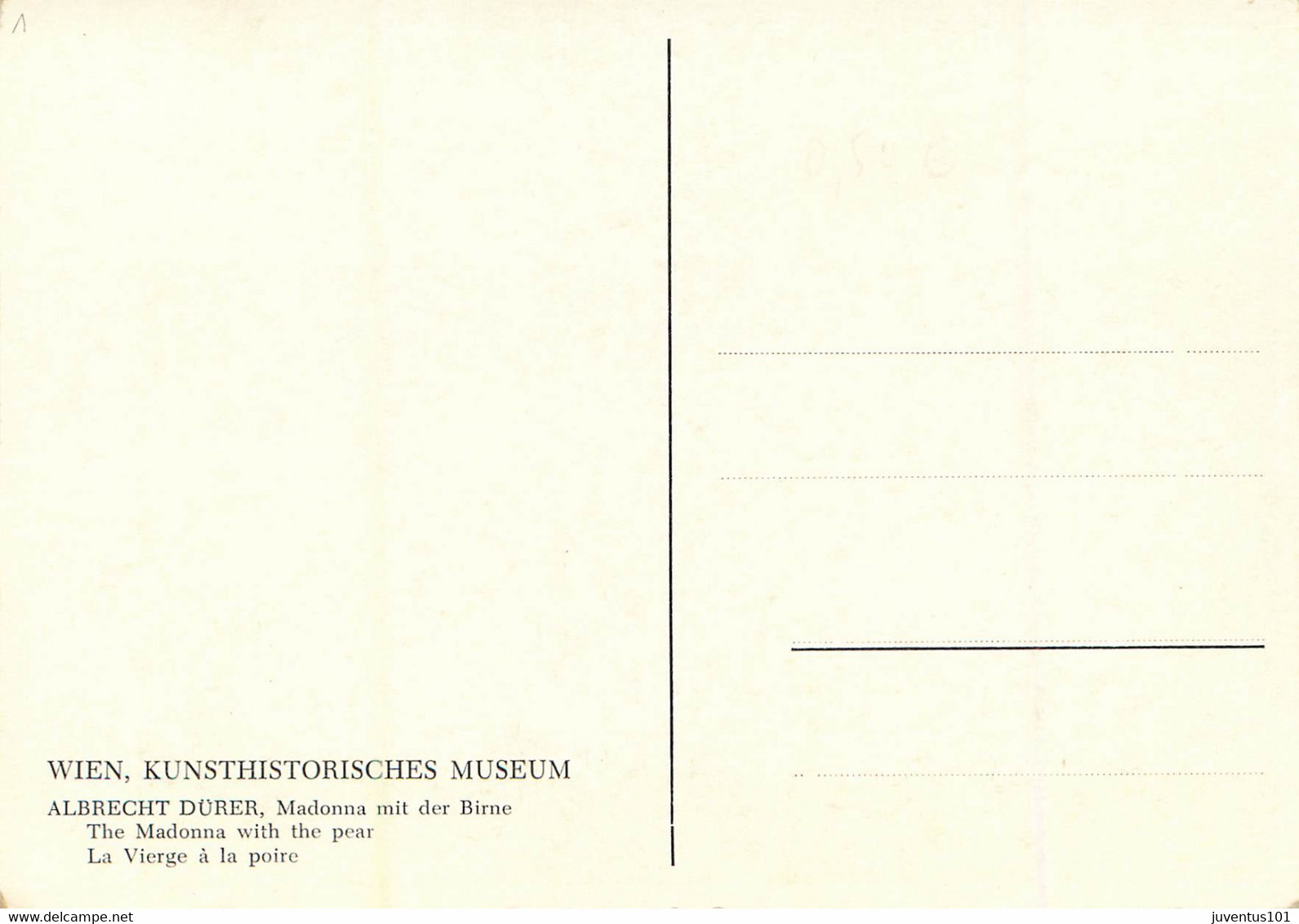CPSM Wien-Museum-Albrecht Dürer-The Madonna     L1907 - Museums