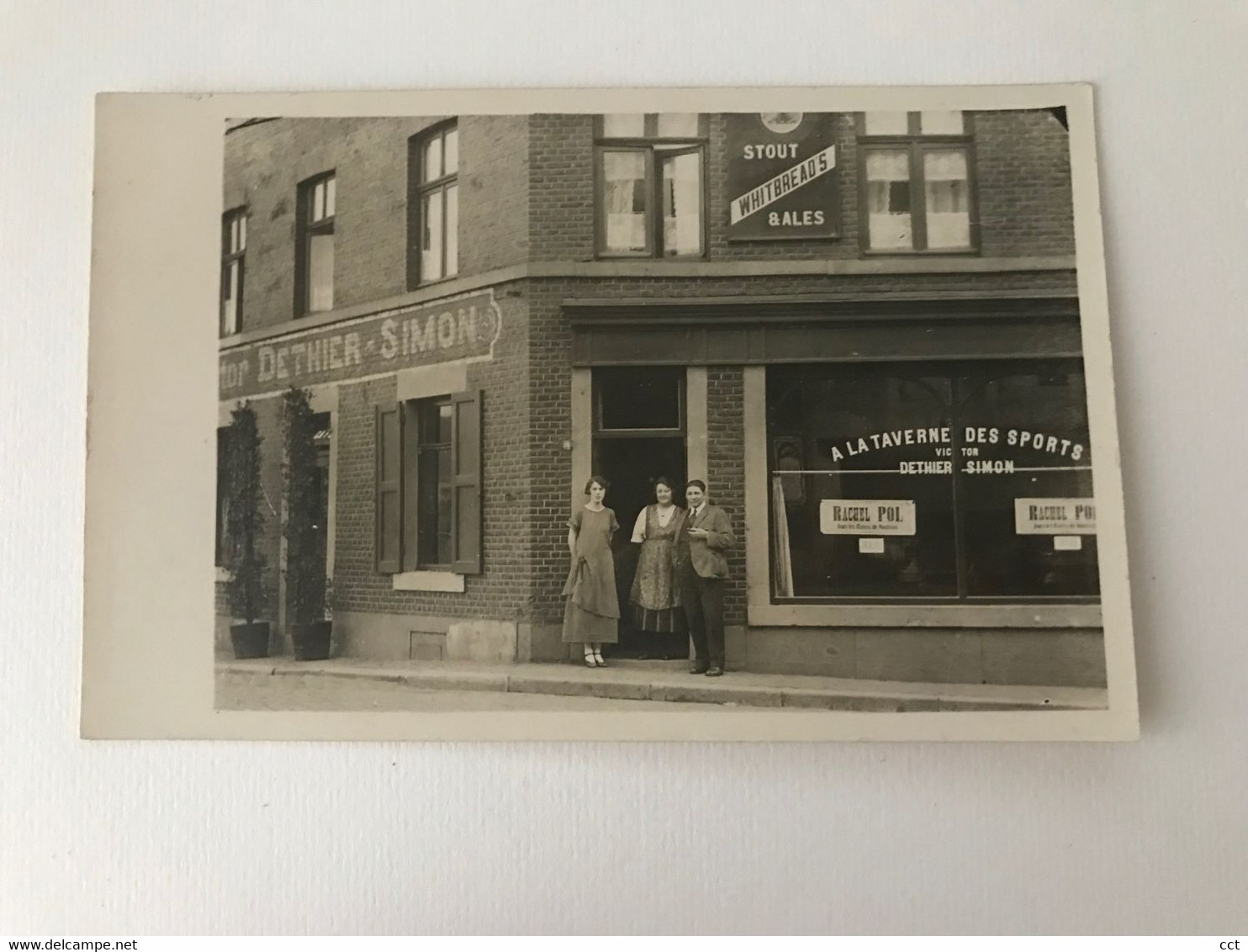 Jemeppe-sur-Meuse  Seraing  CARTE PHOTO A La Taverne Des Sports Victor Dethier Simon PUB  Whitebreads Stout & Ales  BIER - Seraing