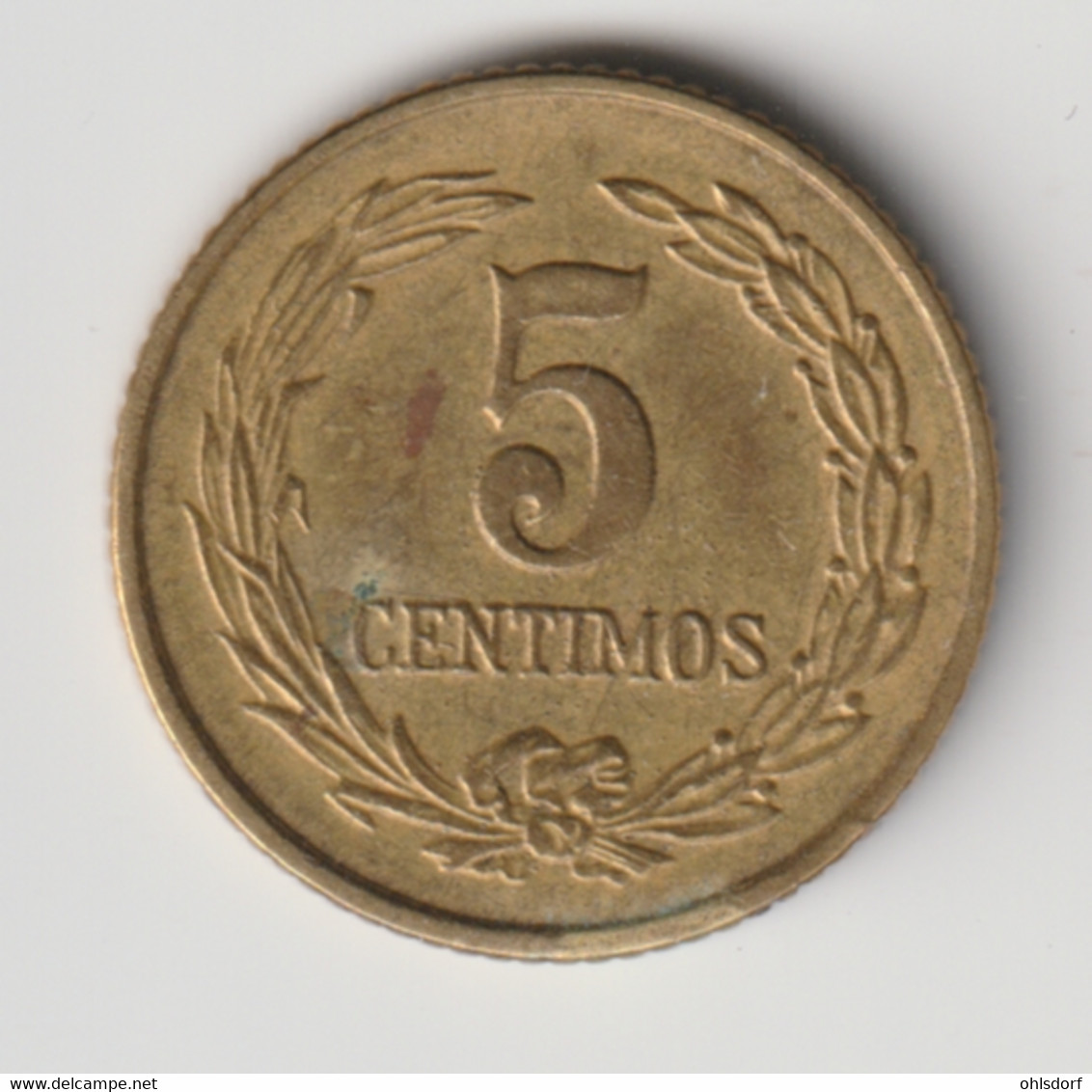 PARAGUAY 1947: 5 Centimos, KM 21 - Paraguay