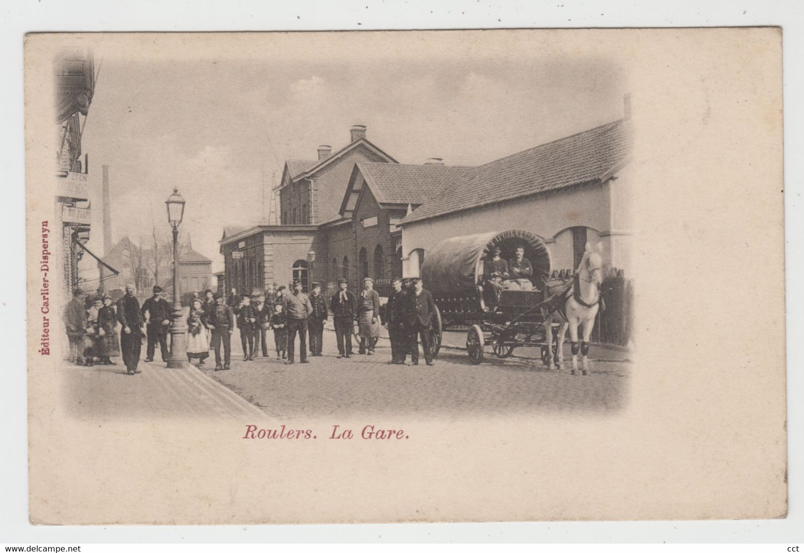 Roulers  Roeselare  La Gare  Editeur Carlier-Dispersyn  GARE STATION  ATTELAGE CHEVAL - Röselare