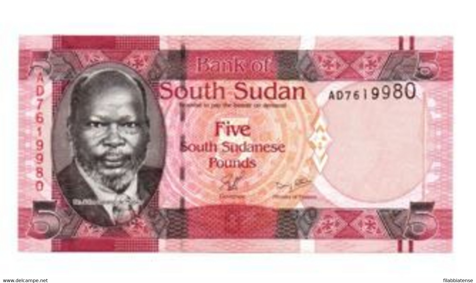 Sudan Del Sud - 5 Pound    +++++++ - Südsudan