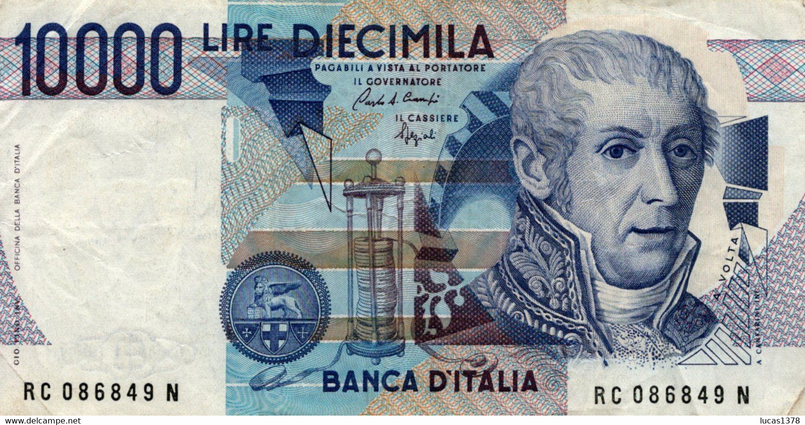 10000 Lire "A.Volta" / P#112b - Signatures: Ciampi Et Speziali Lettre C - 10.000 Lire