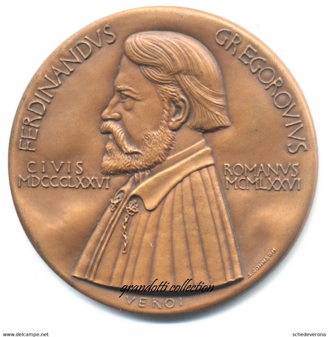 ROMA FERDINAND GREGORIUS ROMA 1976 XIII MEDAGLIA ANNUALE DEL VEROI - Professionals/Firms