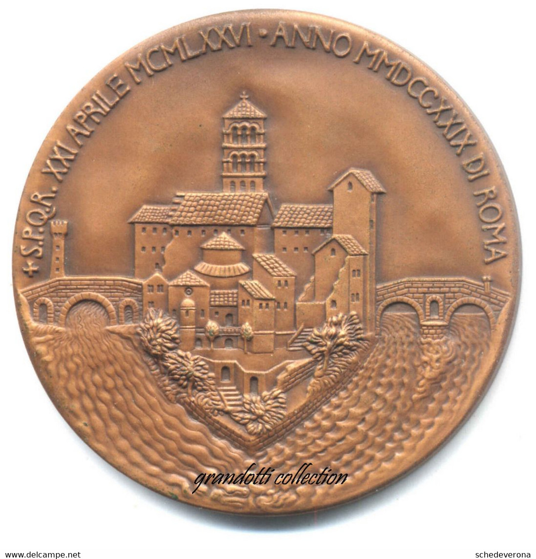 ROMA FERDINAND GREGORIUS ROMA 1976 XIII MEDAGLIA ANNUALE DEL VEROI - Professionals/Firms