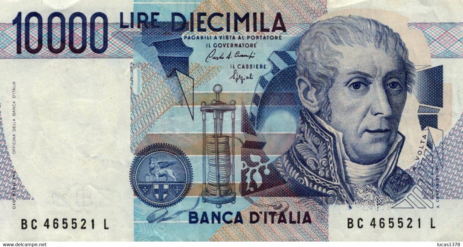 10000 Lire "A.Volta" / P#112b - Signatures: Ciampi Et Speziali Lettre C - 10.000 Lire