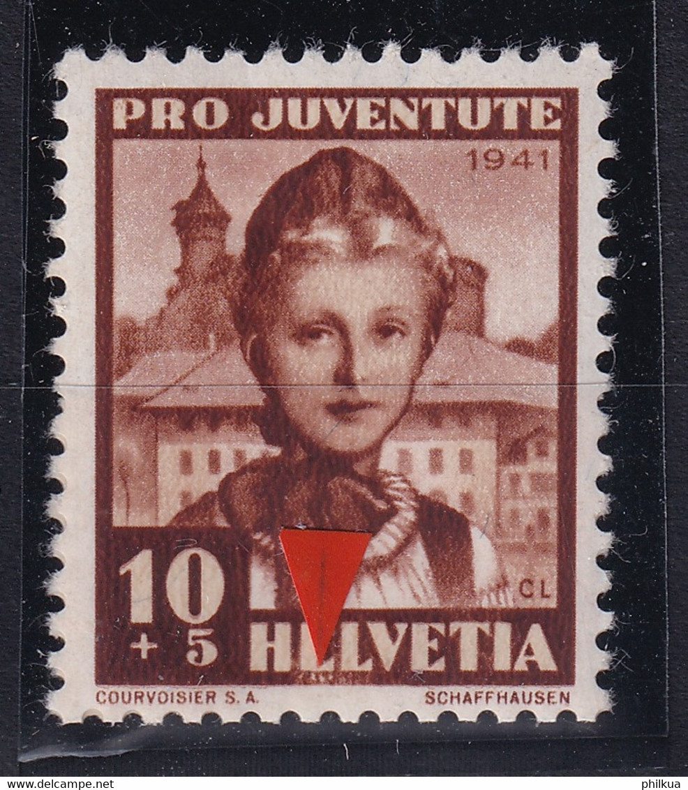 Pro Juventute 1941 - ABART - 98.2.01 - Helle Stelle Unter EL - Postfrisch/**/MNH - Varietà