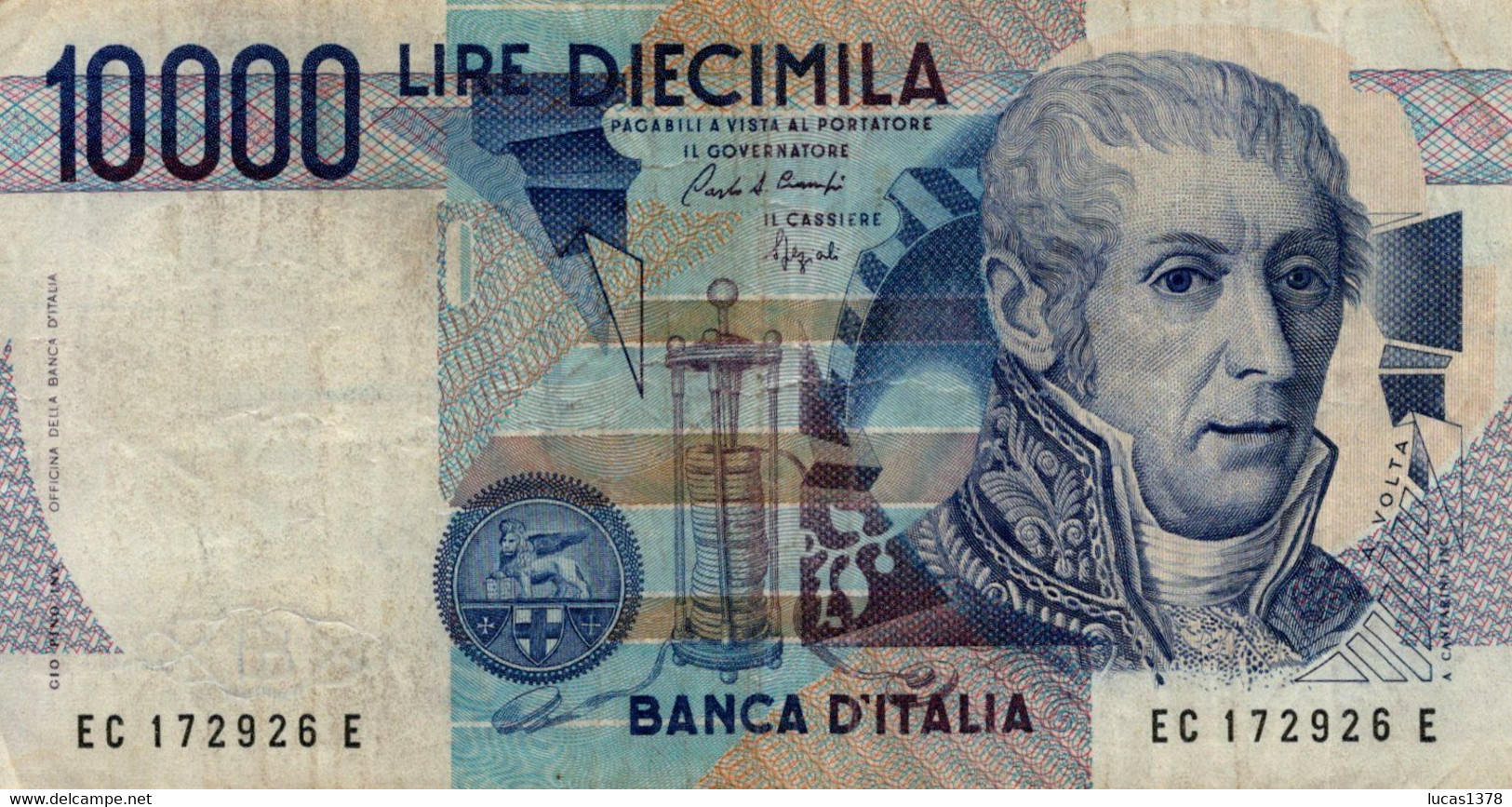 10000 Lire "A.Volta" / P#112b - Signatures: Ciampi Et Speziali Lettre C - 10.000 Lire