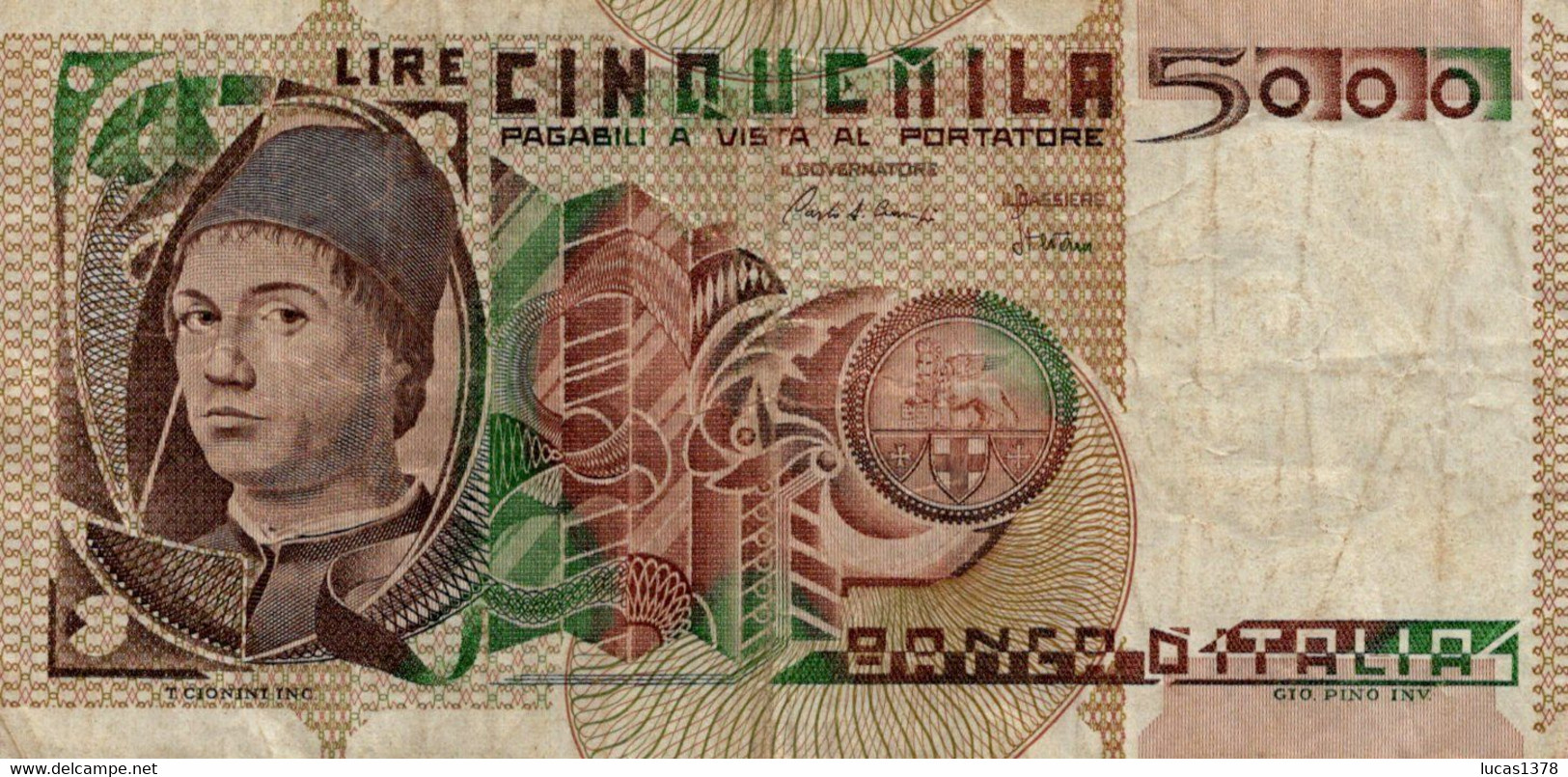 5000 Lire "A.Da Messina" / Signature Ciampi & Stevani / 03/11/1982 - 5000 Liras