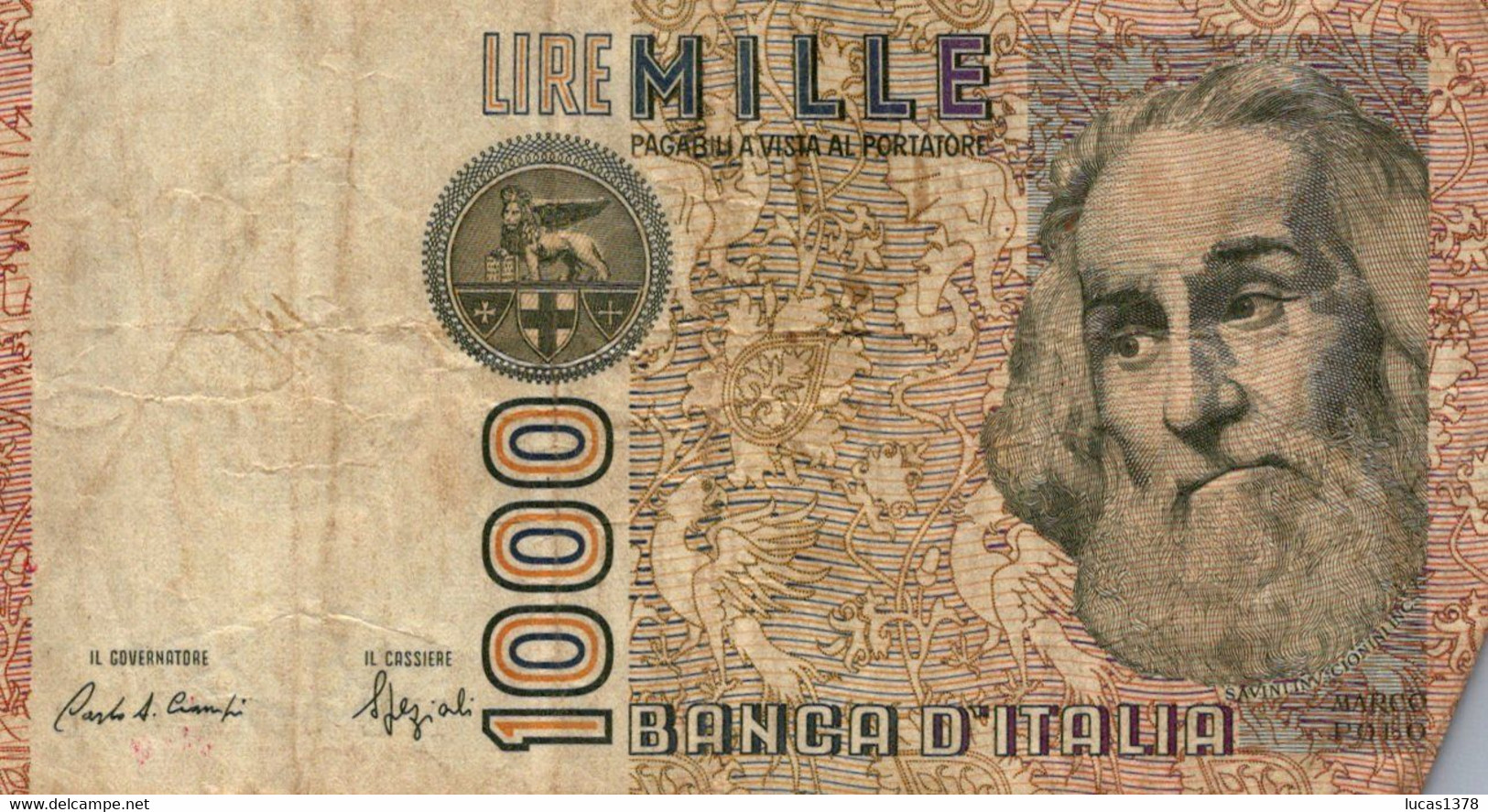 1000 Lire "M.Polo" / P#109b Signature Ciampi And Speziali / 06/01/1982 - 1.000 Lire