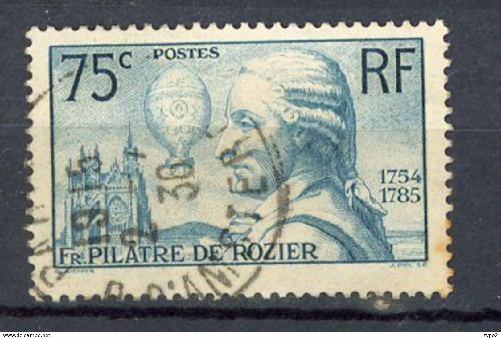 FR - Yv. N° 313  (o)  Pilâtrede Rozier  Cote  3  Euro BE   2 Scans - Usados