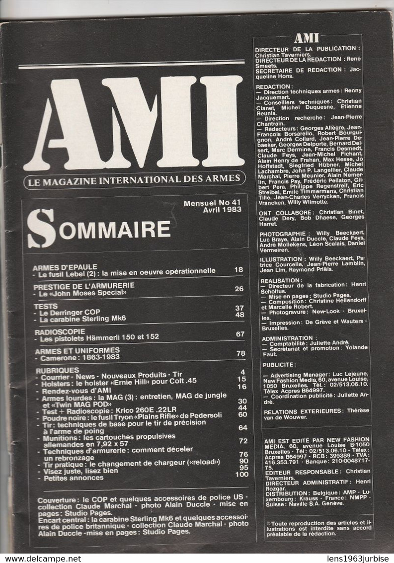 AMI , N° 41 , Fusil LEBEL , Les Cartouches Propulsives Allemandes En 7.92 X 57 , MILITARIA ,militaire - Weapons