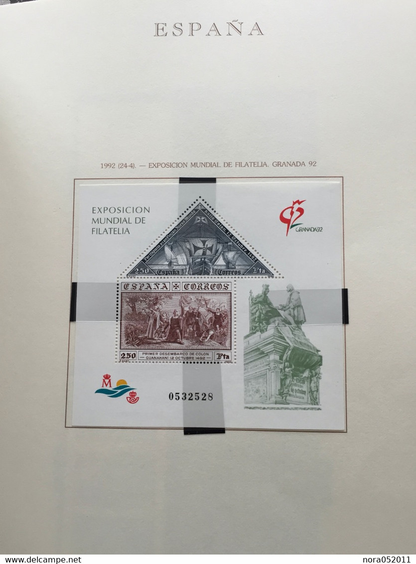 Espagne : Collection en album de luxe 1990/2000 + Blocs et feuillet tout est fraicheur postal NEUF** voir photos