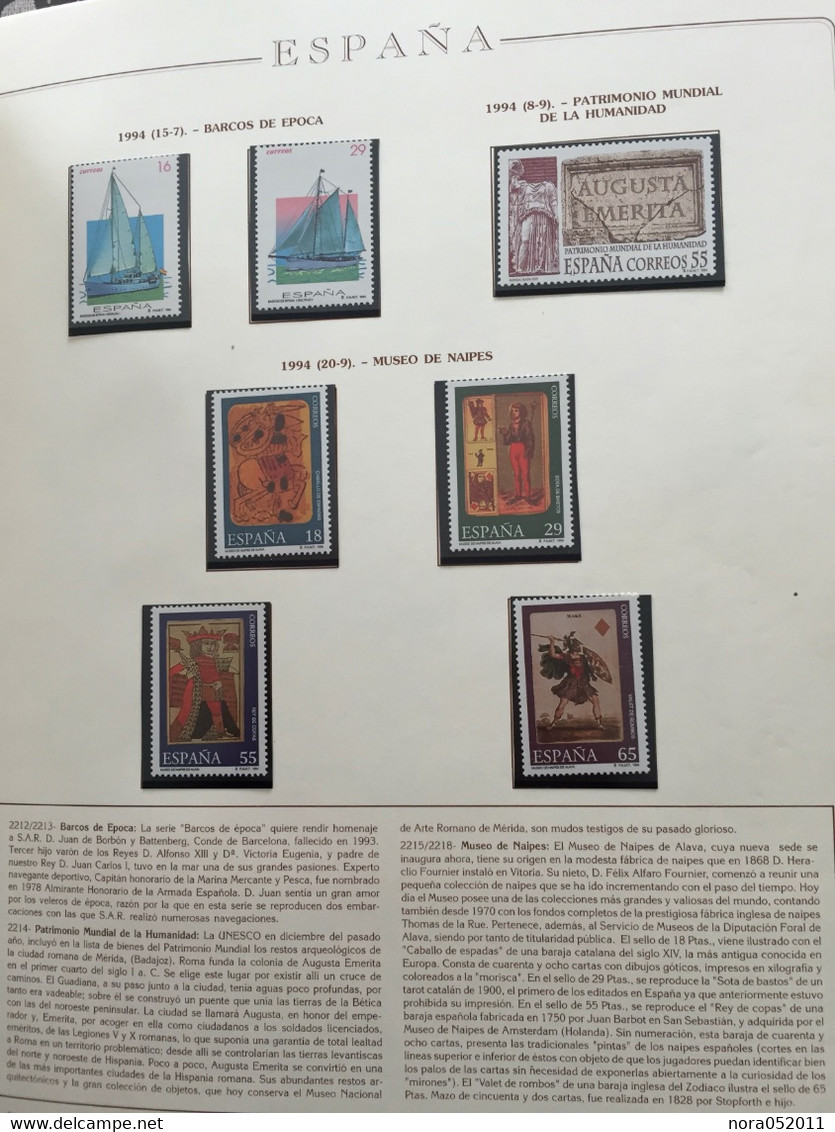 Espagne : Collection En Album De Luxe 1990/2000 + Blocs Et Feuillet Tout Est Fraicheur Postal NEUF** Voir Photos - Collections (with Albums)