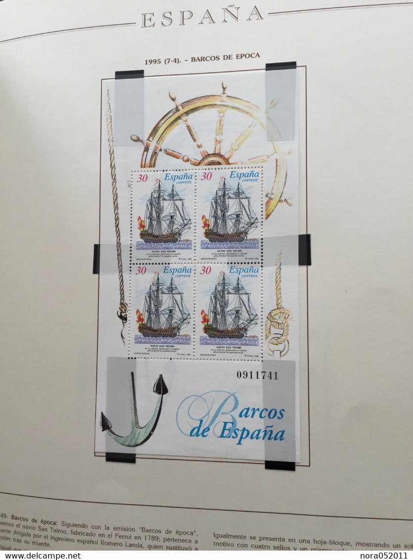 Espagne : Collection en album de luxe 1990/2000 + Blocs et feuillet tout est fraicheur postal NEUF** voir photos