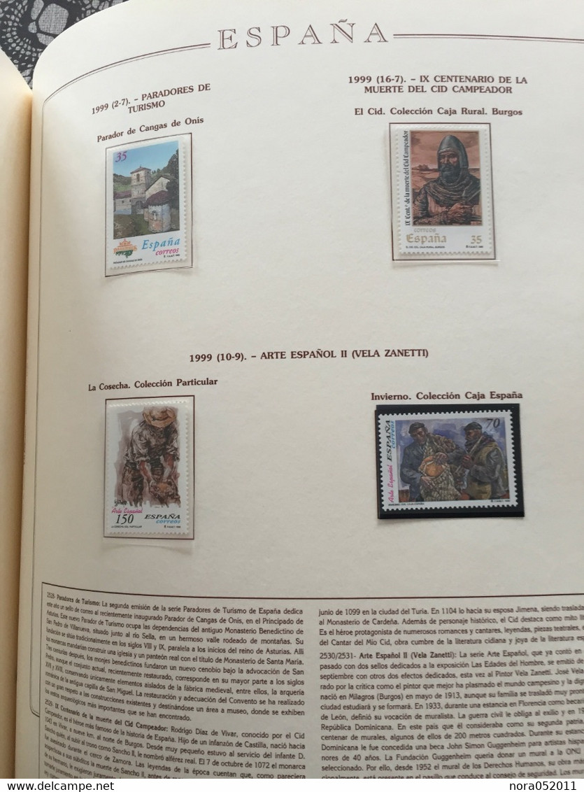 Espagne : Collection En Album De Luxe 1990/2000 + Blocs Et Feuillet Tout Est Fraicheur Postal NEUF** Voir Photos - Collections (with Albums)