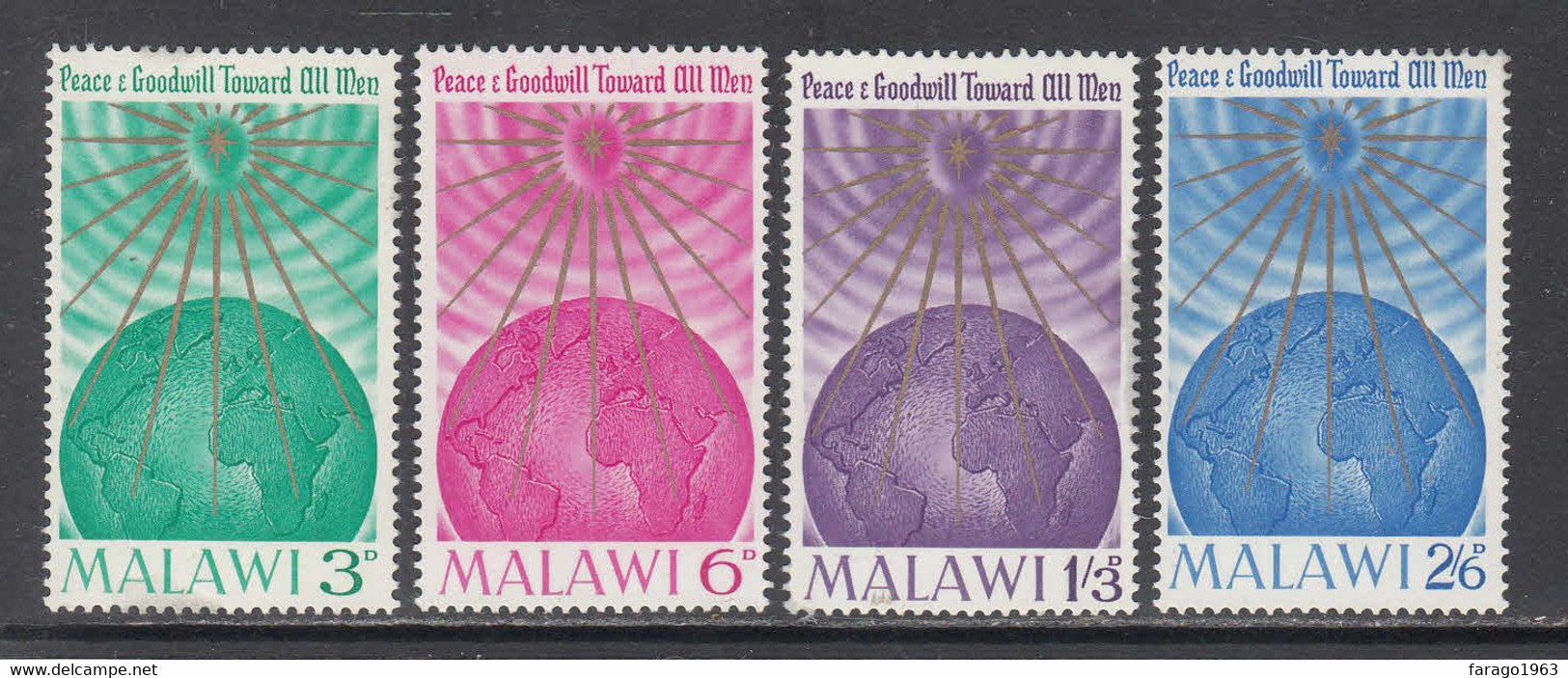 1964 Malawi Christmas Noel Navidad Complete Set Of 4 MNH - Malawi (1964-...)