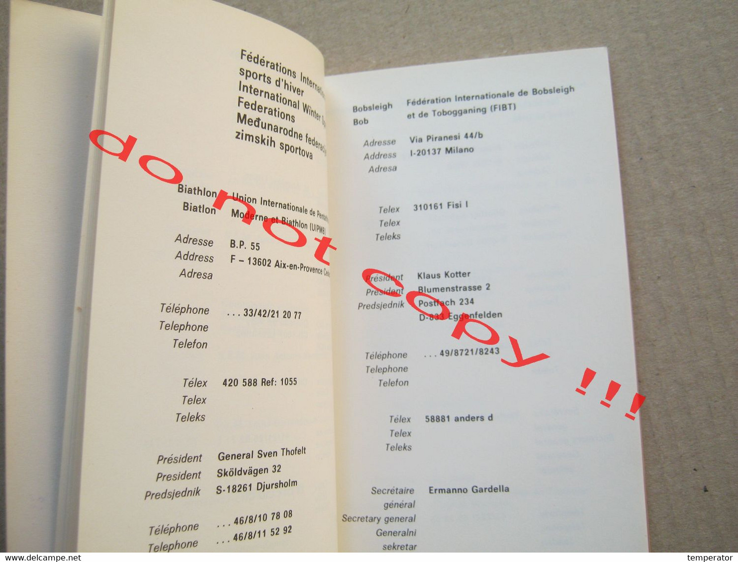 RRR OLYMPICS SARAJEVO 1984, COMPETITION RULES / XIV Olympic Winter Games / BOB BOBSLEIGH ( 82 Pages+2 Maps ) - Bekleidung, Souvenirs Und Sonstige