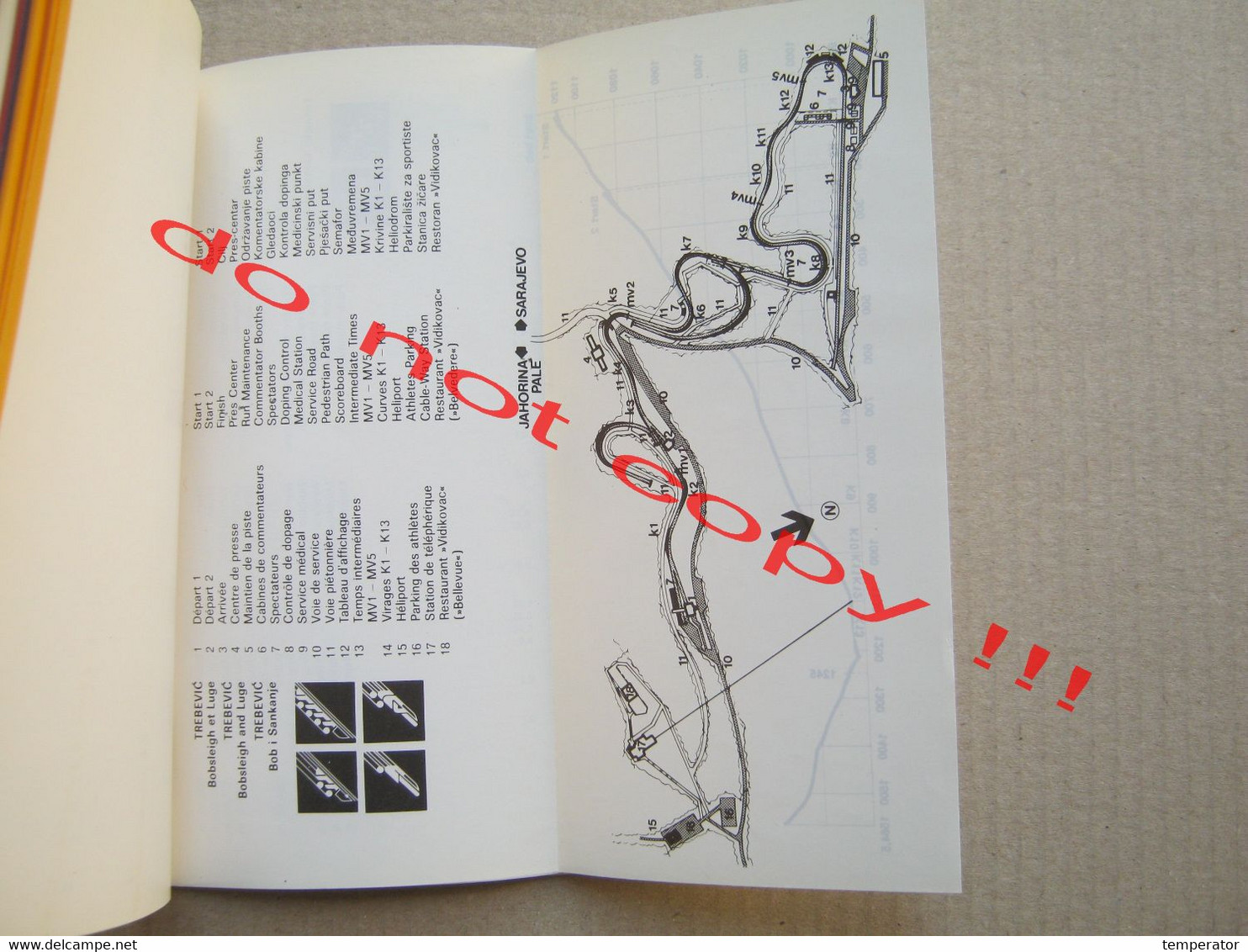 RRR OLYMPICS SARAJEVO 1984, COMPETITION RULES / XIV Olympic Winter Games / BOB BOBSLEIGH ( 82 pages+2 maps )